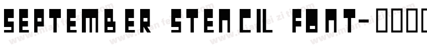September Stencil Font字体转换